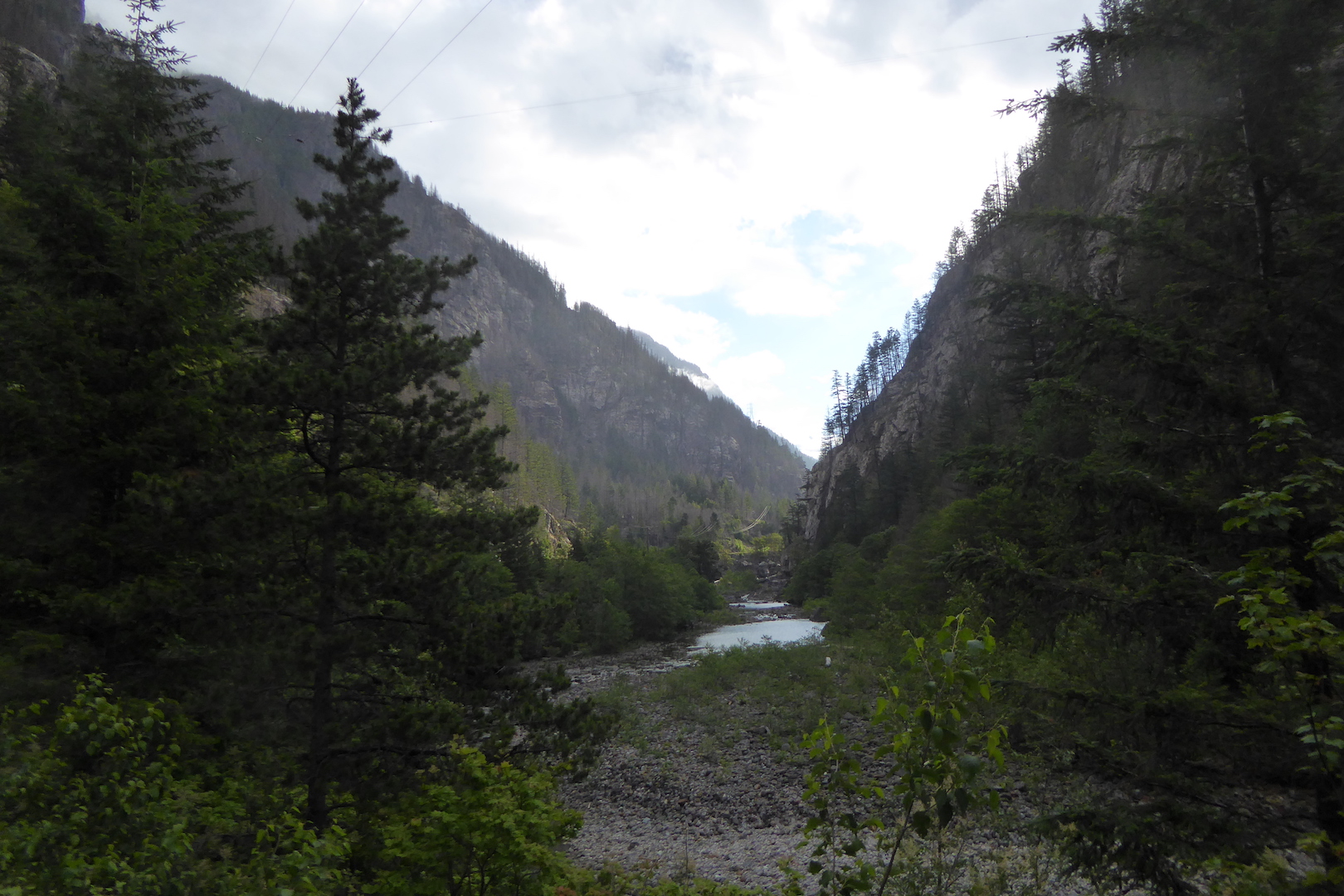 narrow mountain valley