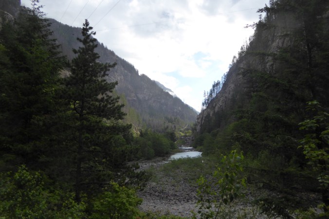 narrow mountain valley