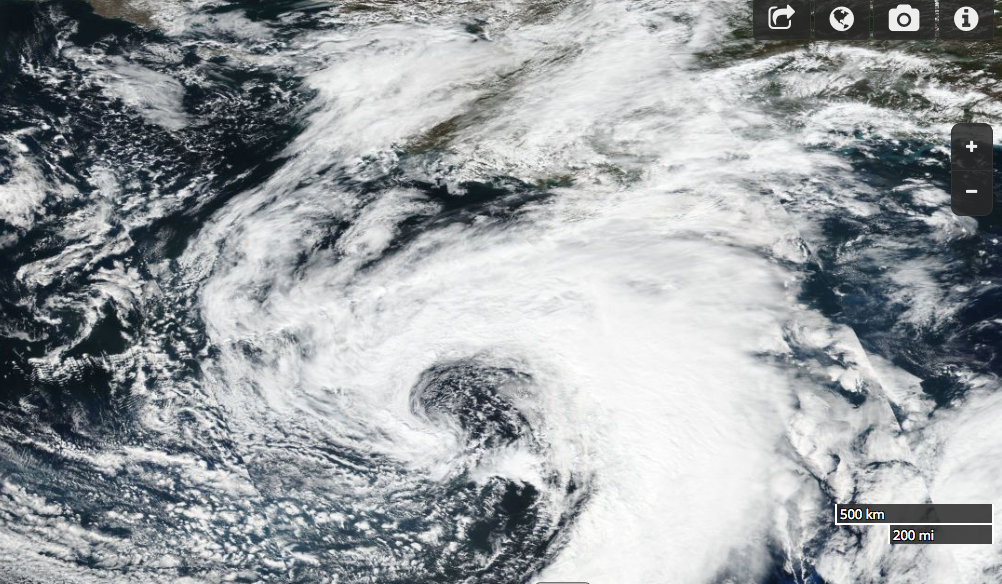Satellite image of storm