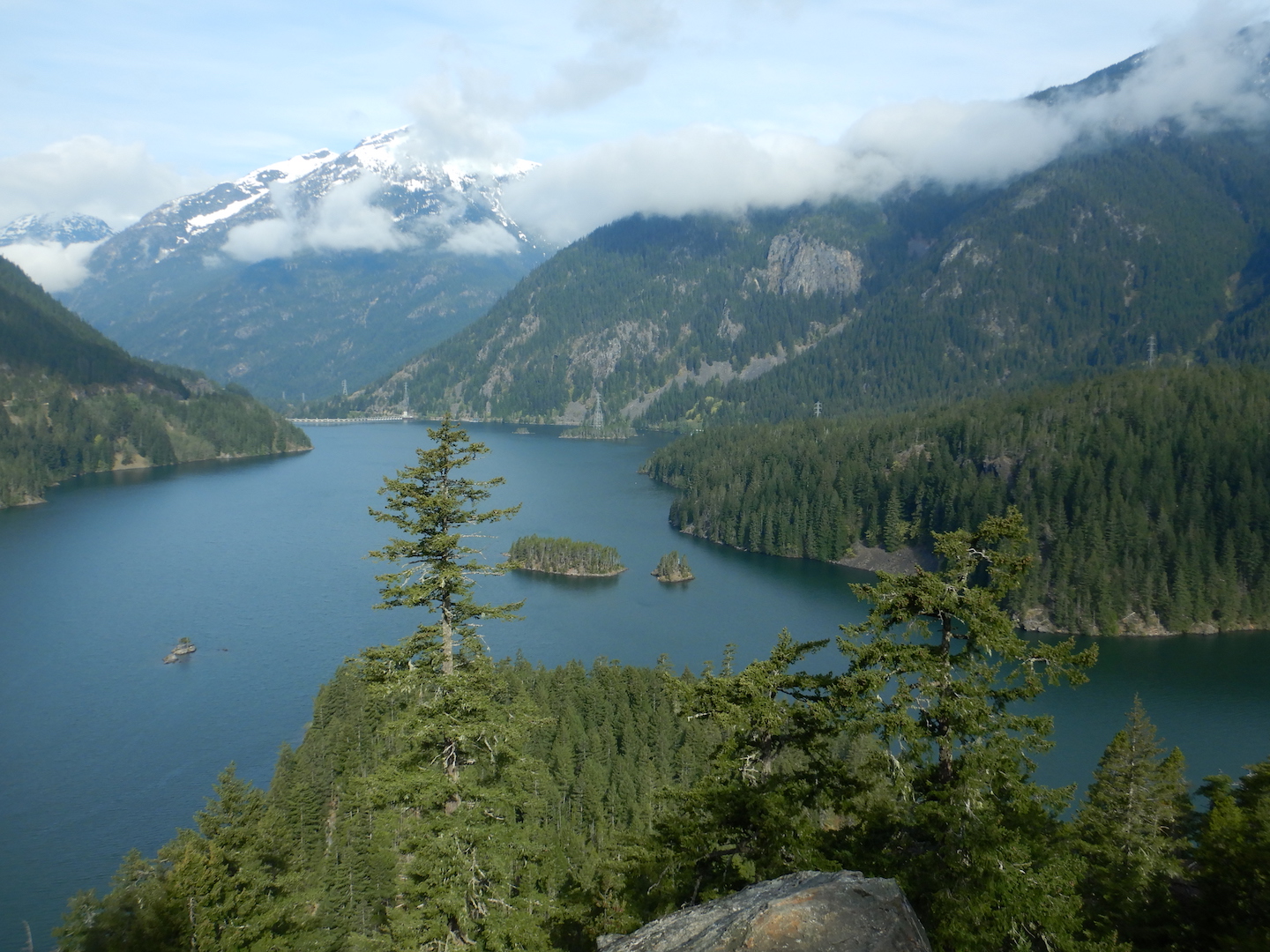 View of lake and mountains
