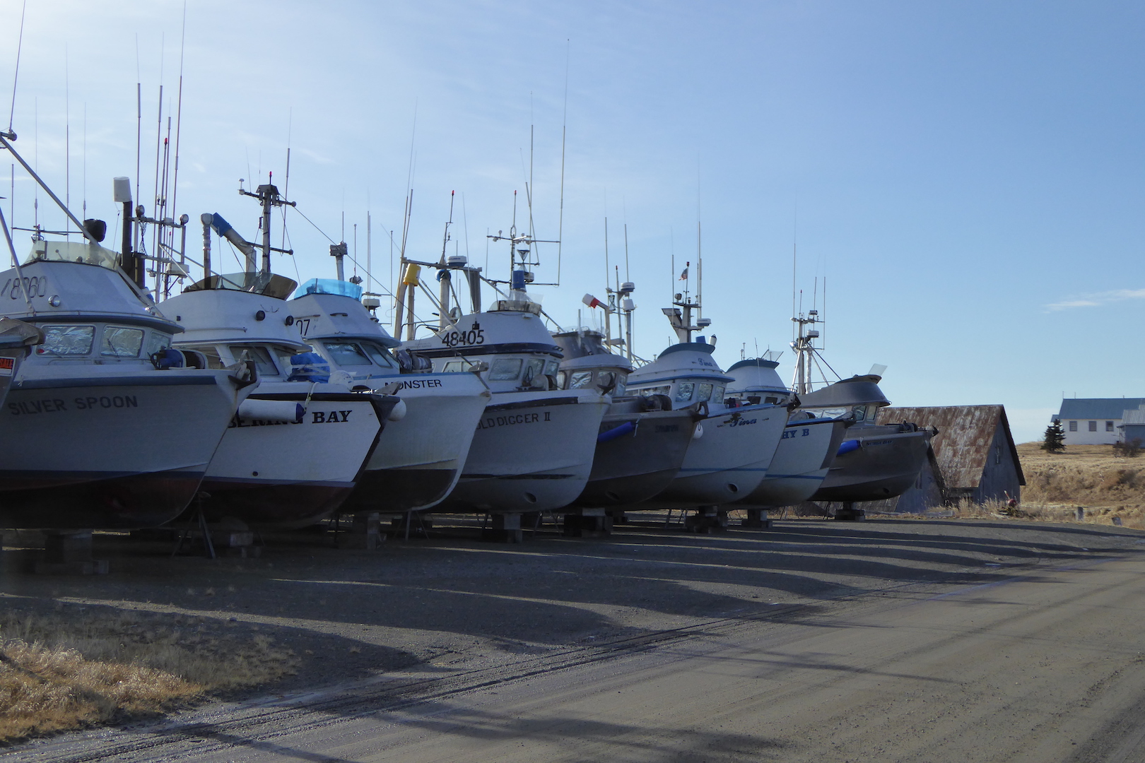 Salmon fishing boats in Naknek